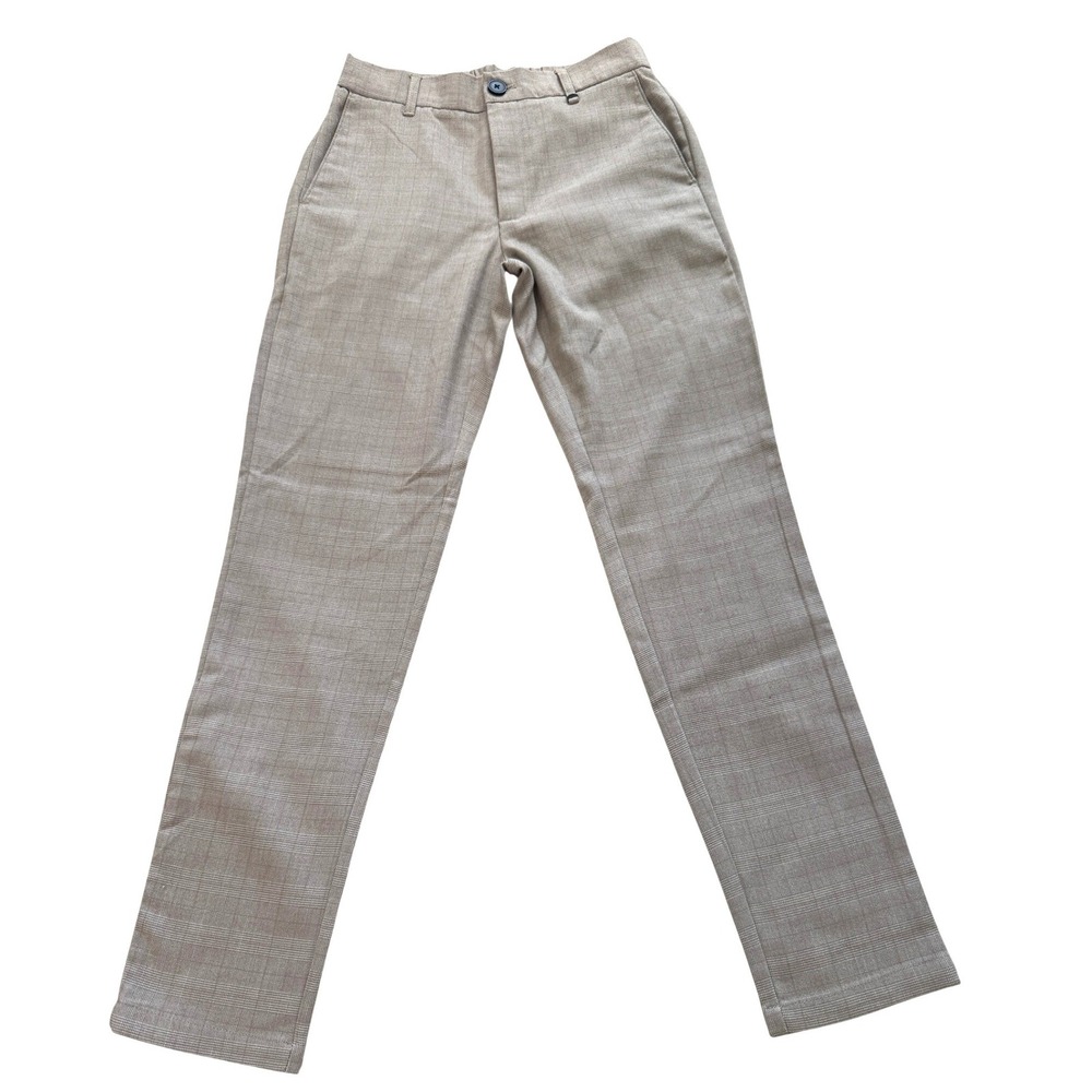 Denim & Flower Ricky Singh AMS Pant Tan Glen Plaid Men's Slim Fit Trousers S